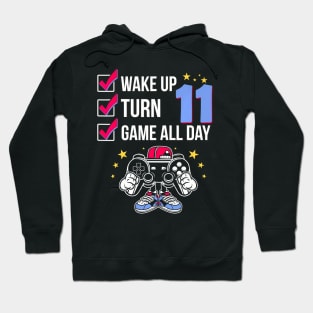 Gamer Birthday 11 Years Old Level 11 Unlocked Hoodie